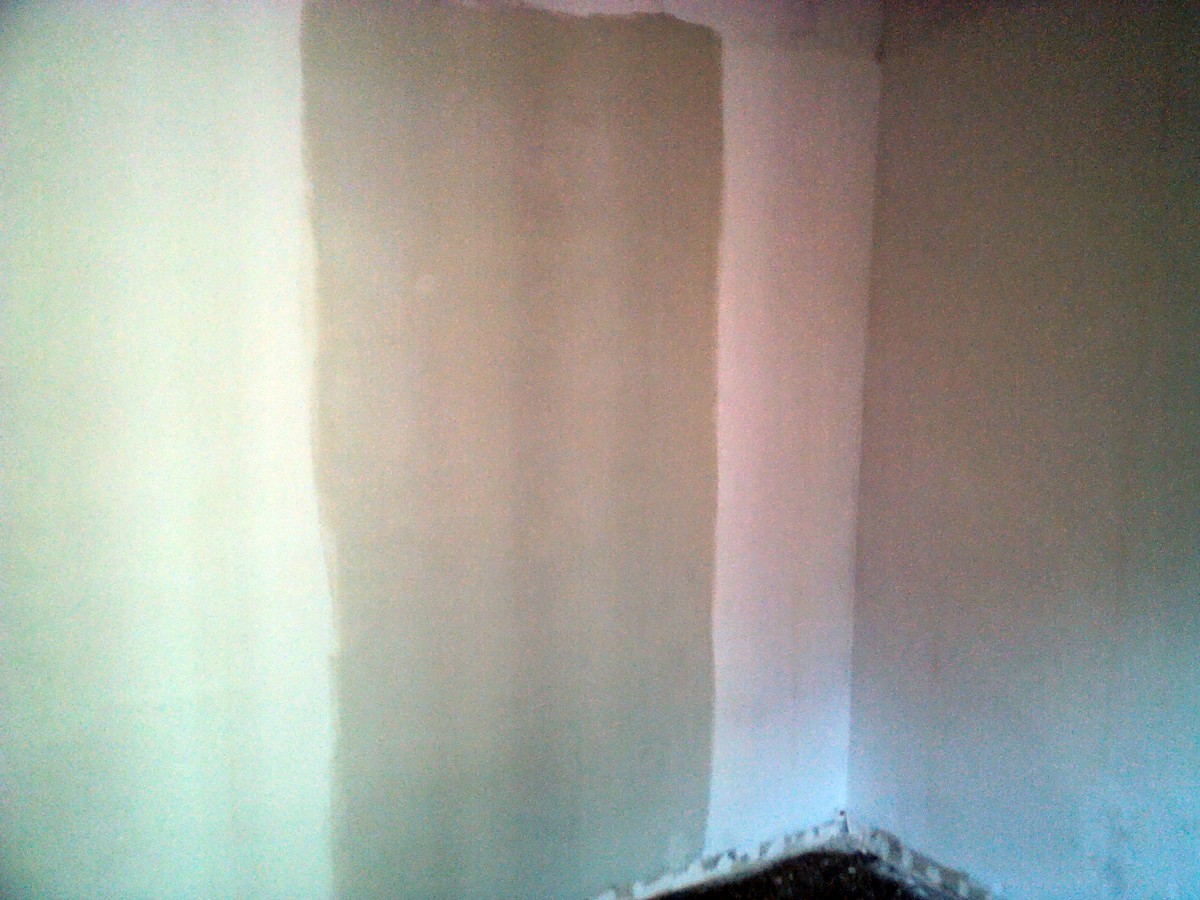 Primera capa de pintura.