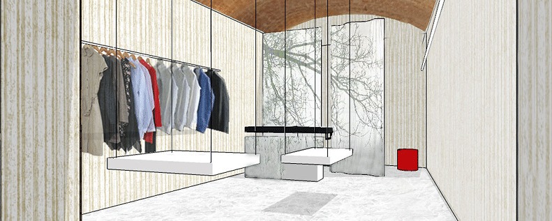 Projecte per a botiga de roba en local del casc antic de Barcelona