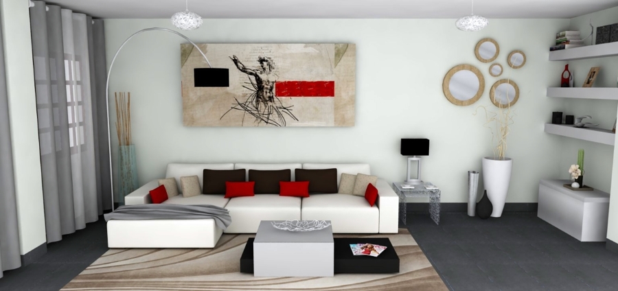 Propuesta decorativa de salón para piso en Ronda.