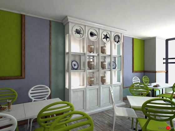 Proyecto de decoración de local en madrid. Restaurante La Terraza de Salud. 