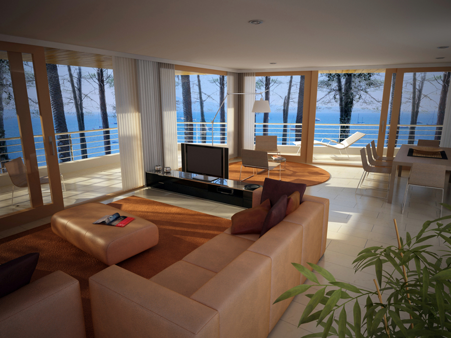 proyecto de edificio residencial junto al mar