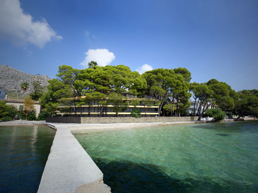 proyecto de edificio residencial junto al mar