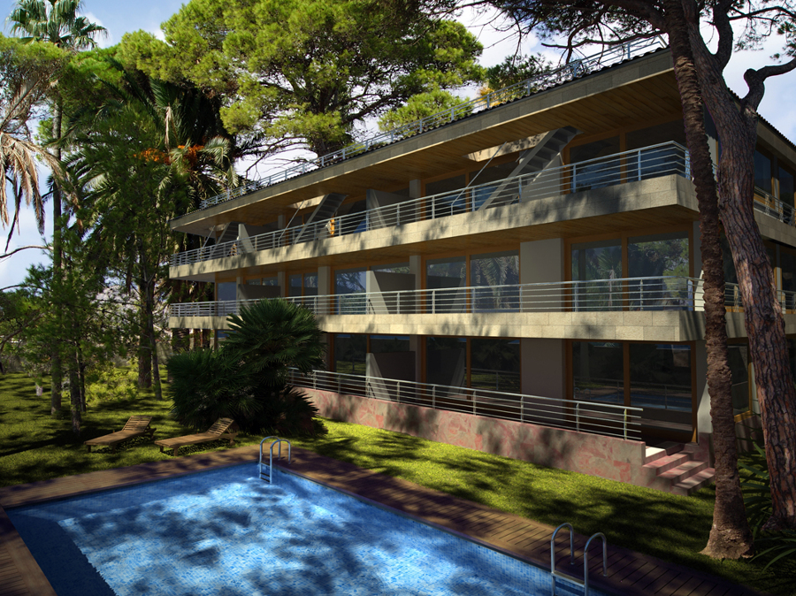 proyecto de edificio residencial junto al mar