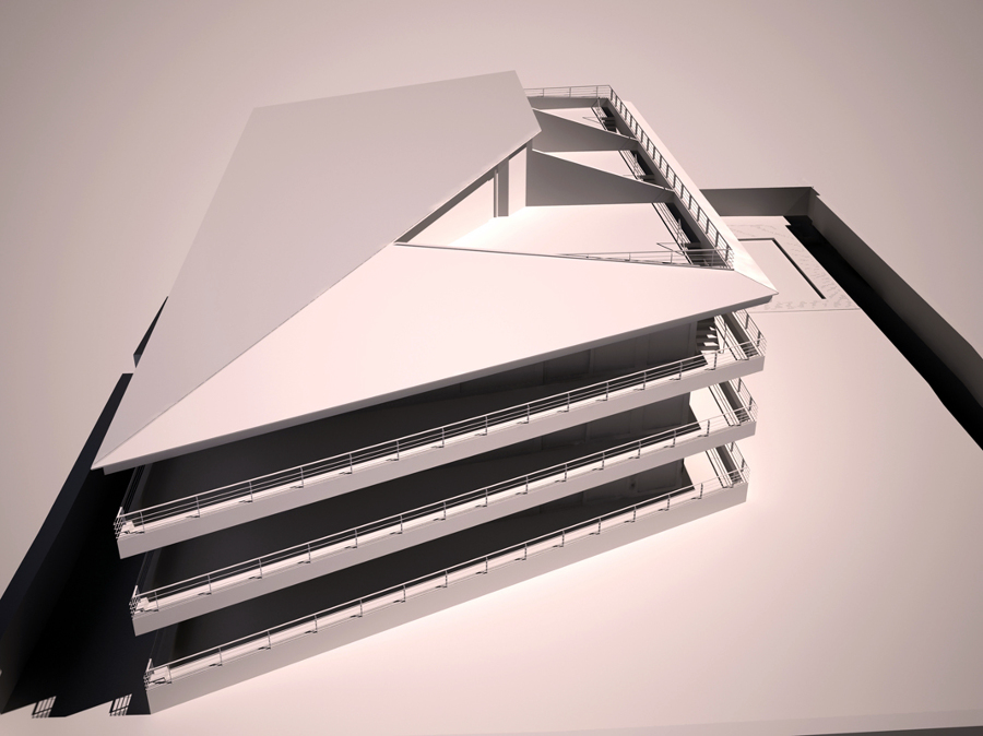 proyecto de edificio residencial junto al mar