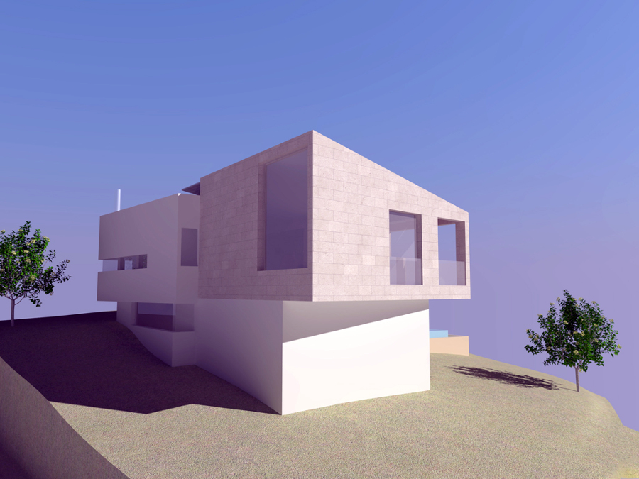 proyecto de vivienda unifamiliar en el campo