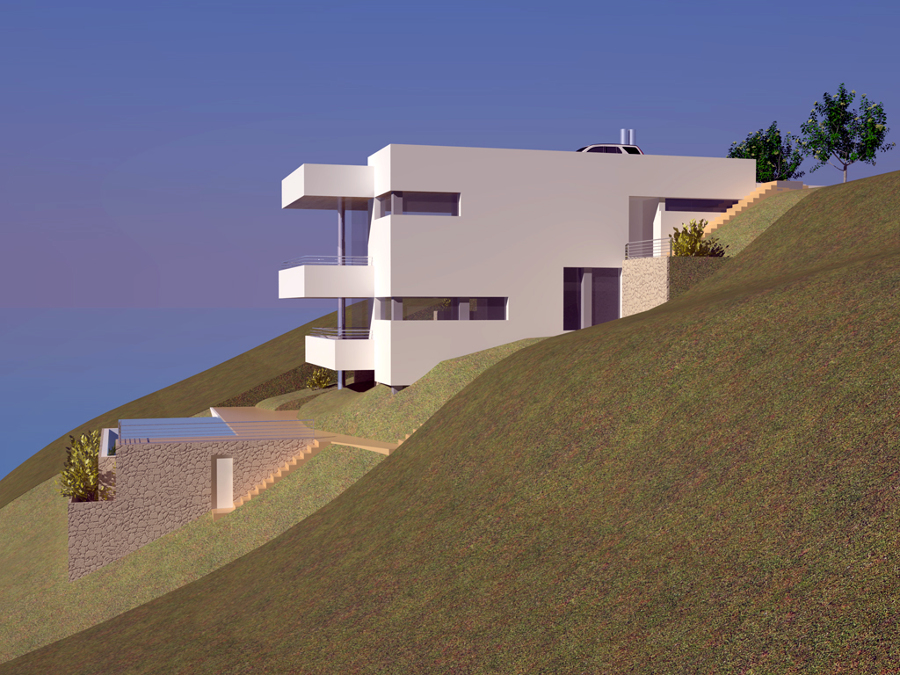 proyecto de vivienda unifamiliar junto al mar