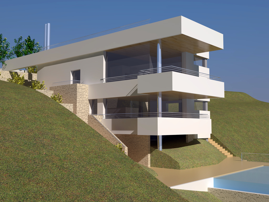 proyecto de vivienda unifamiliar junto al mar