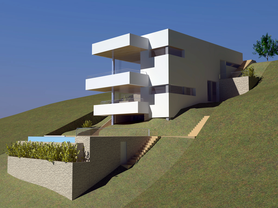 proyecto de vivienda unifamiliar junto al mar