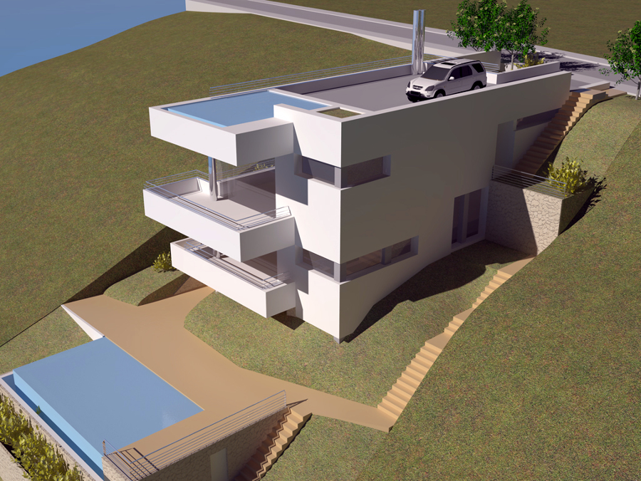 proyecto de vivienda unifamiliar junto al mar