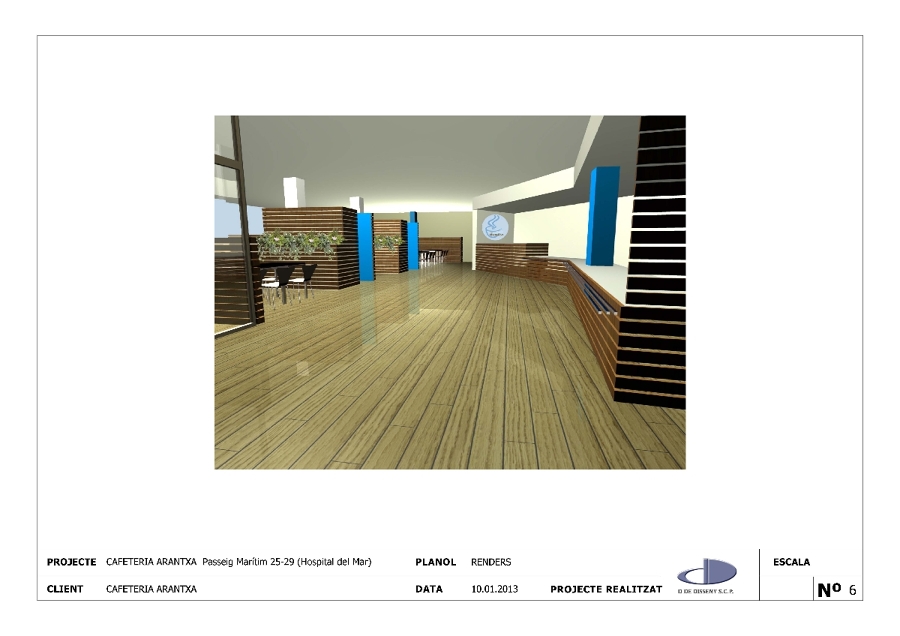 Proyecto decoración Cafeteria-Restaurante en Barcelona