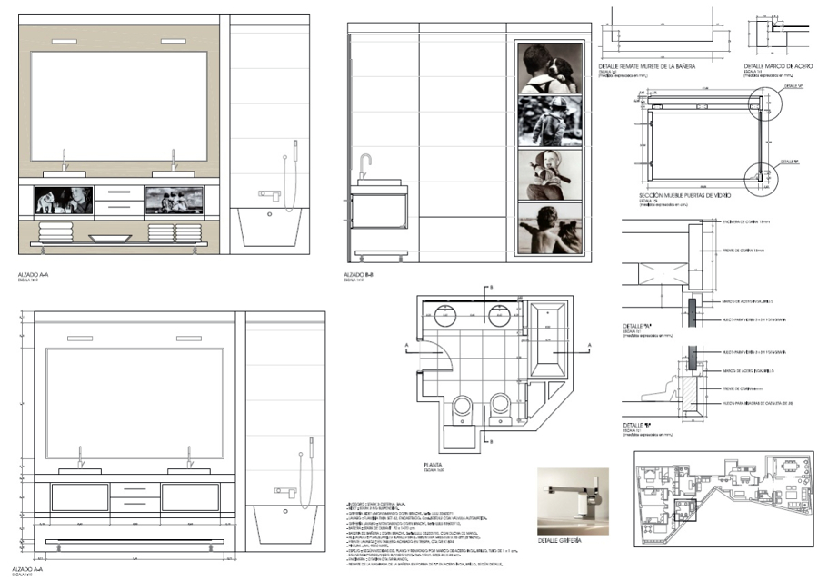 Proyecto Interiorismo Vivienda Particular. Baño Niños./Decoradora: Elena Moreno
