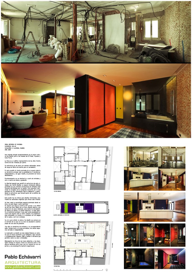 Proyecto reforma vivienda loft de 165m2