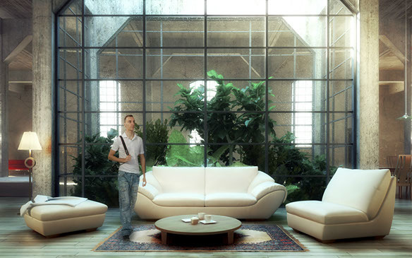 Proyecto, reforma y propuesta de decoración de loft en sotano.