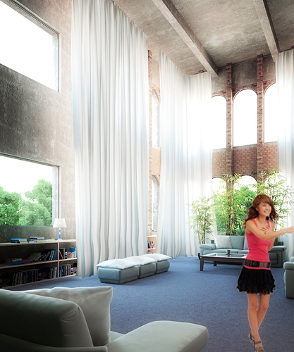 Proyecto, reforma y propuesta de decoración para loft en doble altura.