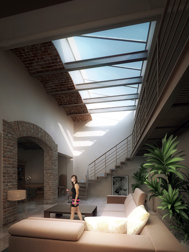 Proyecto y reforma de patio interior de vivienda en el campo.