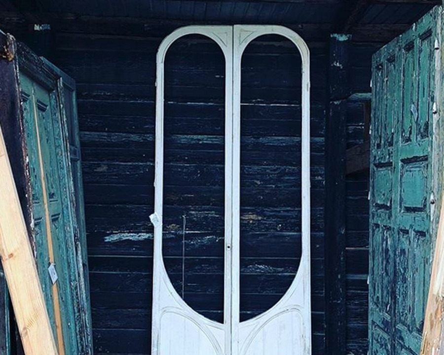 Puerta recuperada para proyecto de Interiorismo