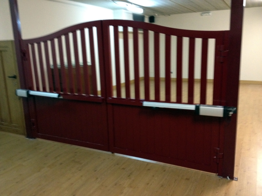 Puerta cancela de dos hojas motorizada. Irun