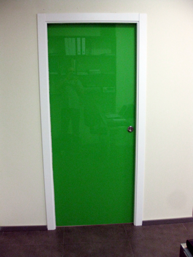 Puerta corredera hoja de cristal