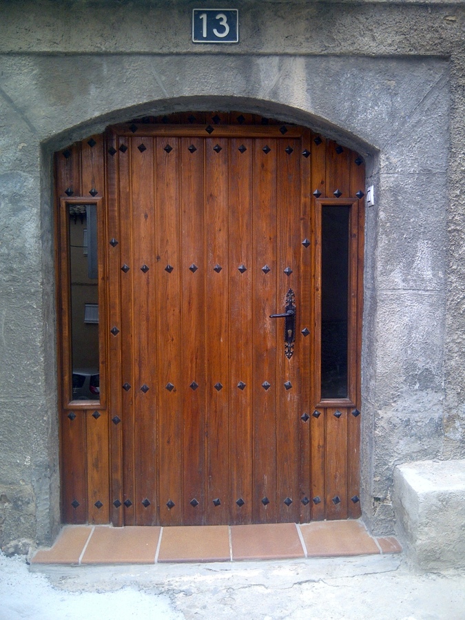 PUERTA ENTARIMADA ENVEJECIDA FIJOS LATERALES