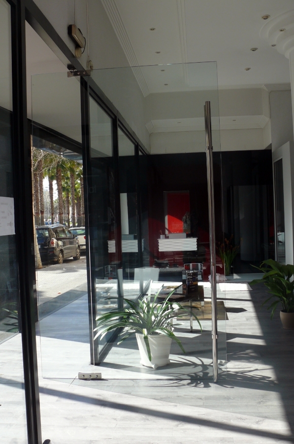 Puerta entrada con plinton