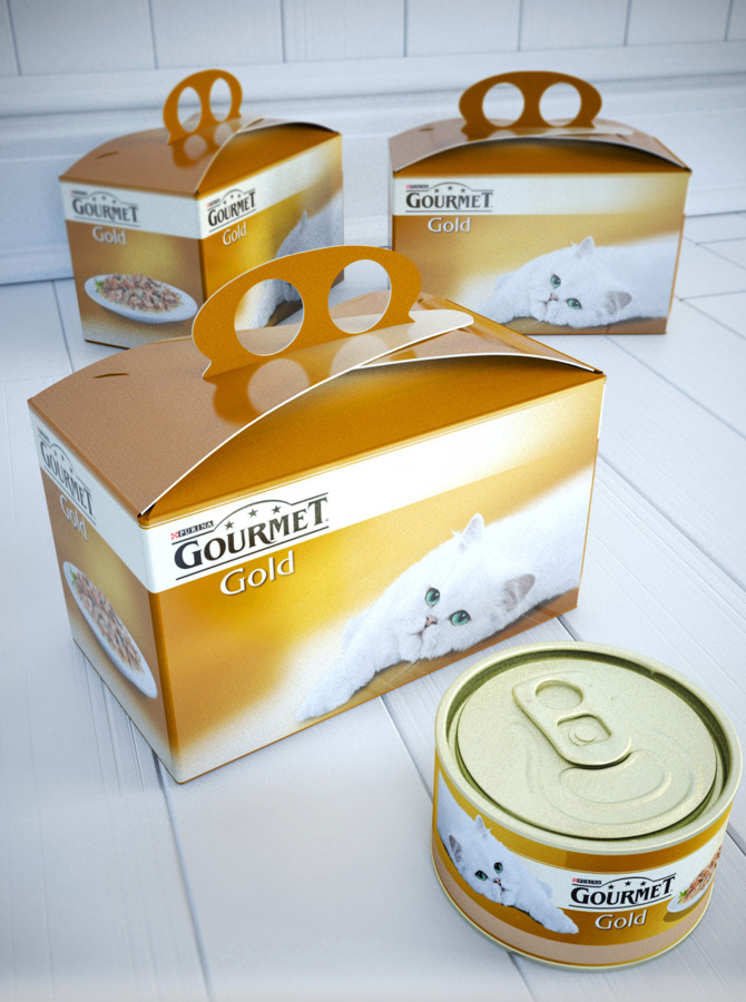 Render 3D packaging Purina