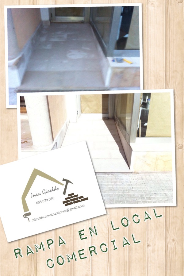 Rampa de acceso en local comercial