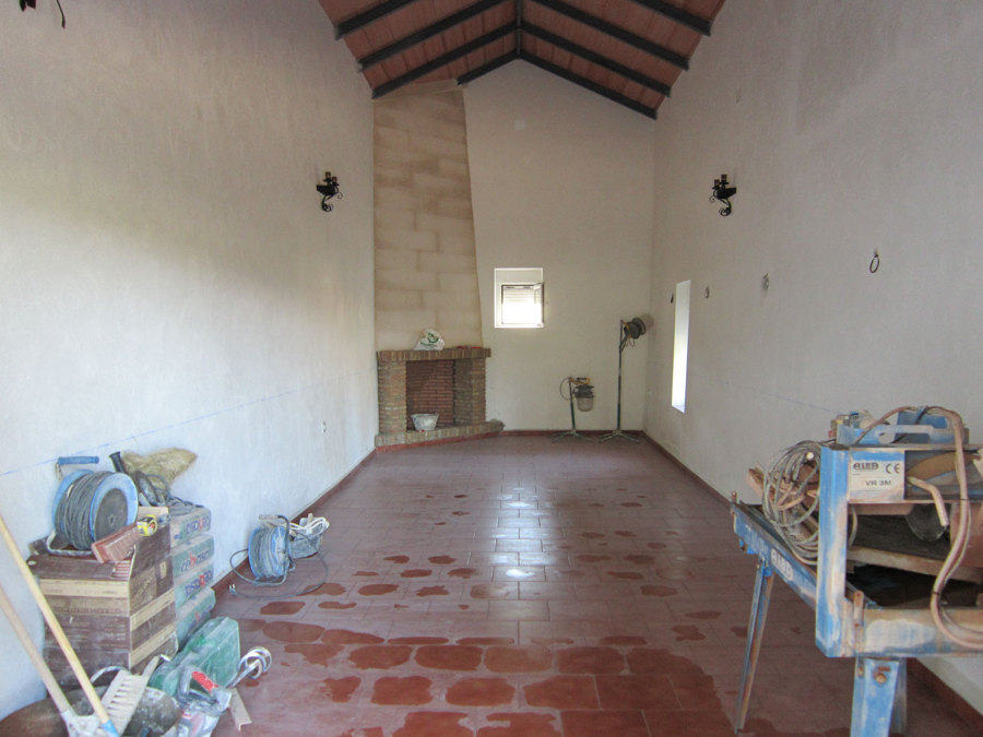 Reconstrucción de casa de campo.