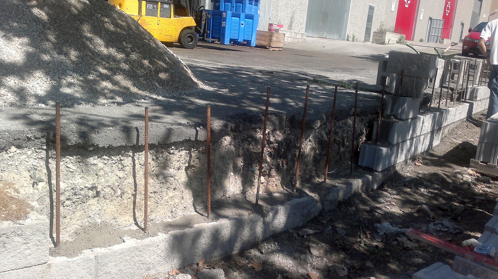 Reconstrucción paret de bloque.