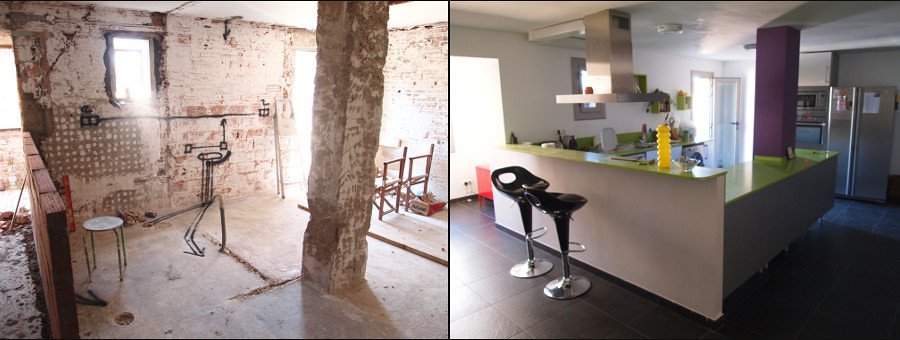 obra en cocina