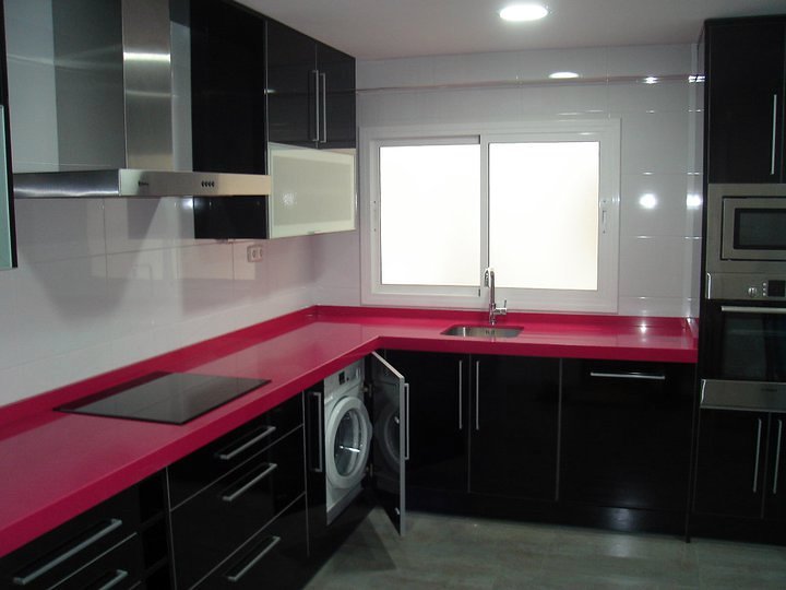 Reforma cocina, muebles en negro