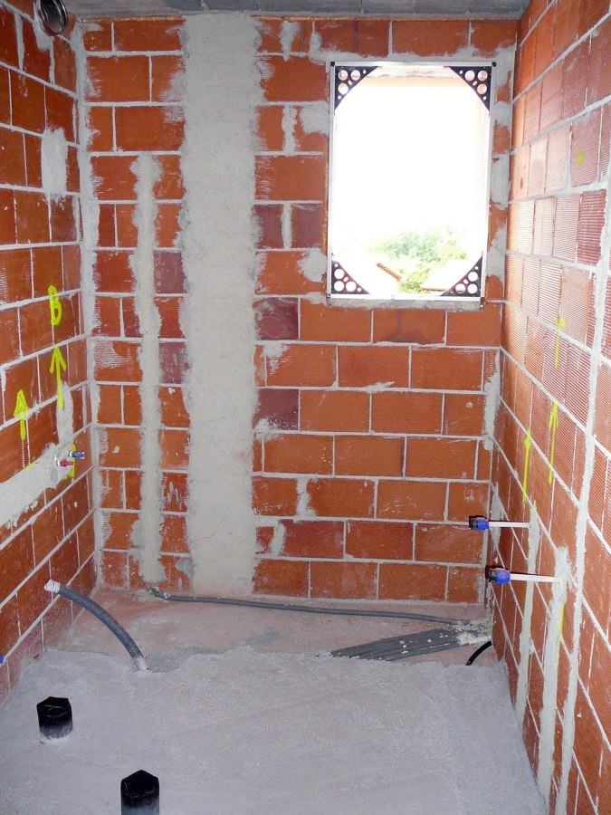 reforma de baño azul