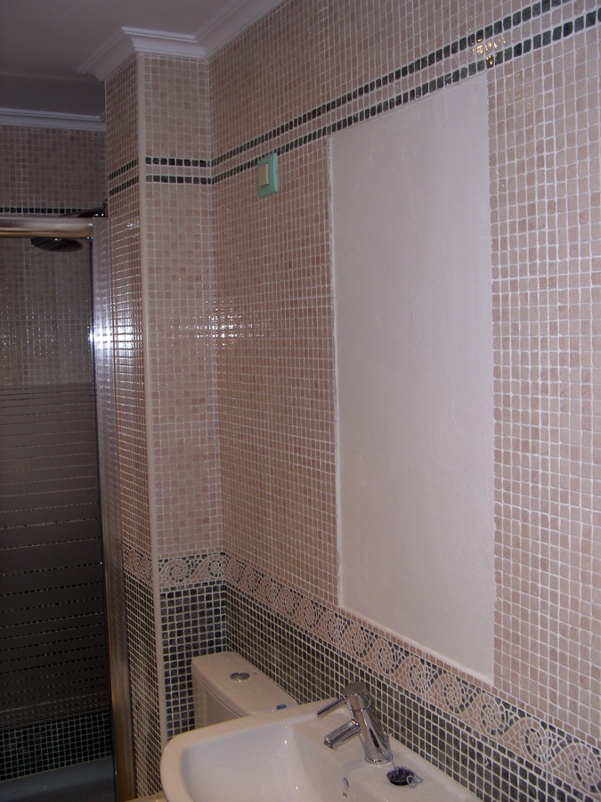 REFORMA DE BAÑO Y ZONA PARA ENCASTRAR UN ESPEJO