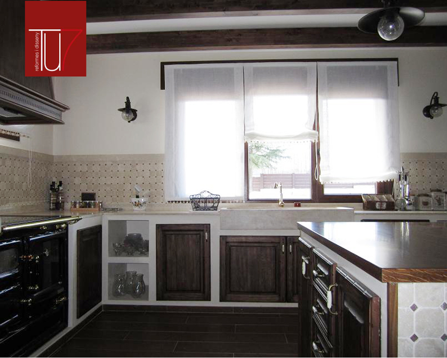 reforma de cocina rústica