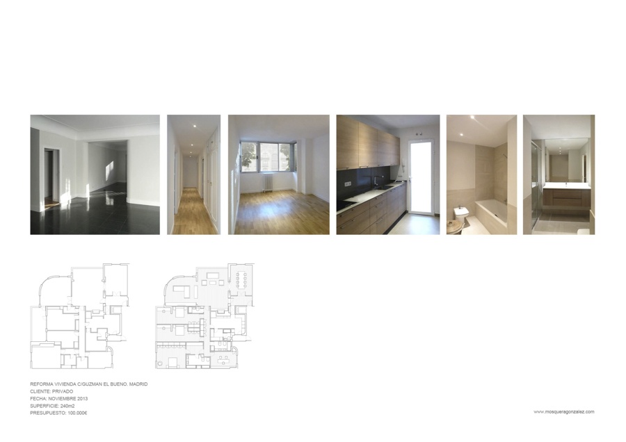 Reforma de vivienda en la C/Guzmán el Bueno, Madrid