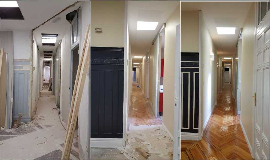 Pasillo y zocalo madera