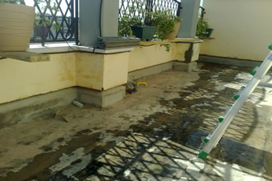 reforma de cubierta antes