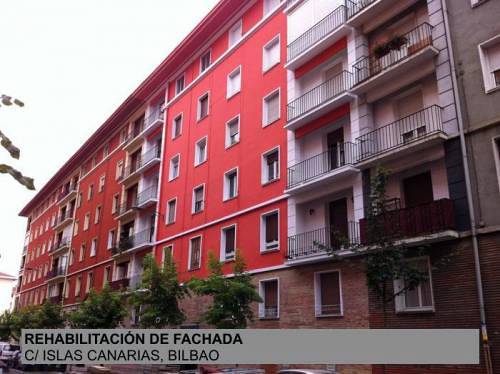 REHABILITACIÓN DE FACHADA C/ISLAS CANARIAS EN BILBAO