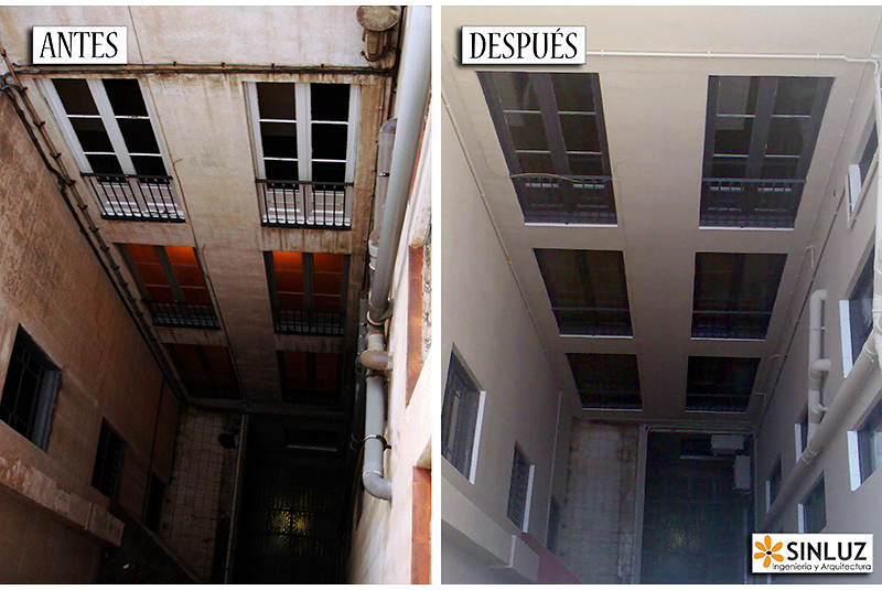 Rehabilitación de patio interior