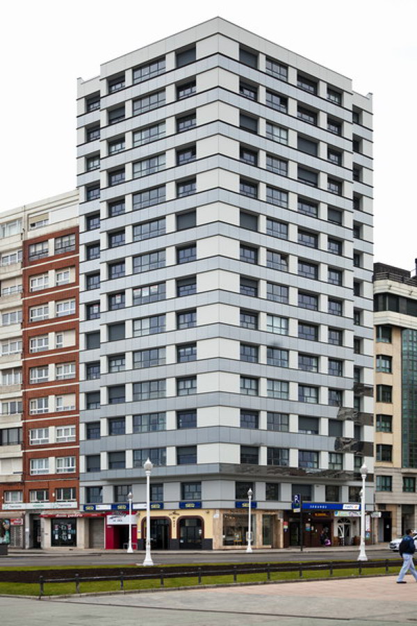 Rehabilitación energética sistema Fachada Ventilada. Cl. Jovellanos, 1 - Gijón (Asturias)