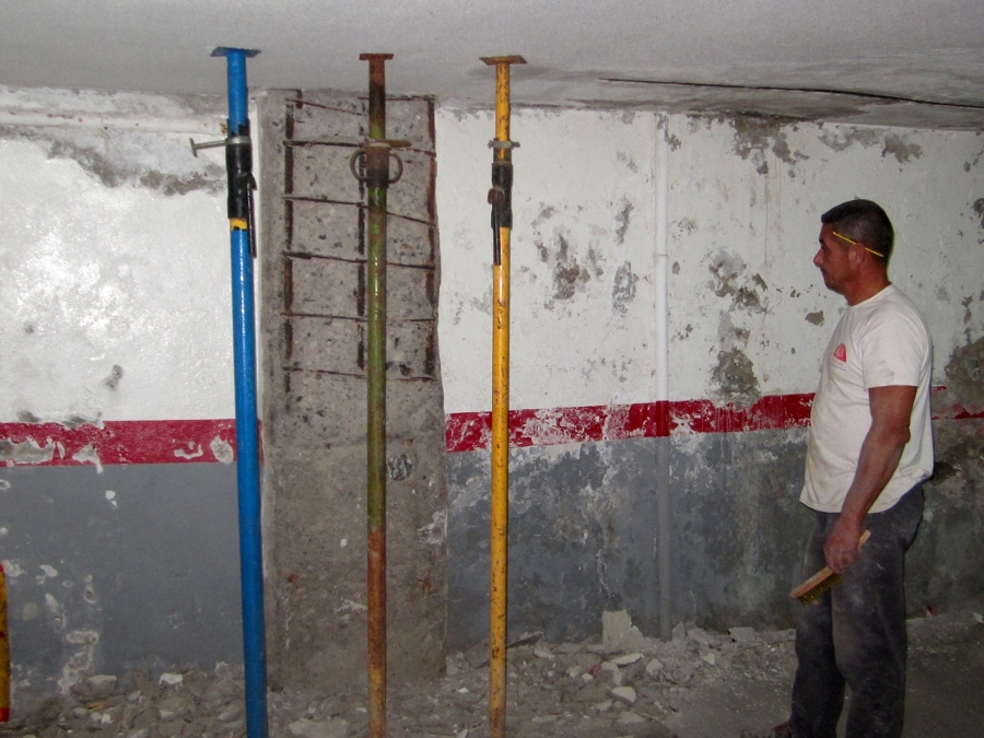 Rehabilitación y pintura de garaje. 