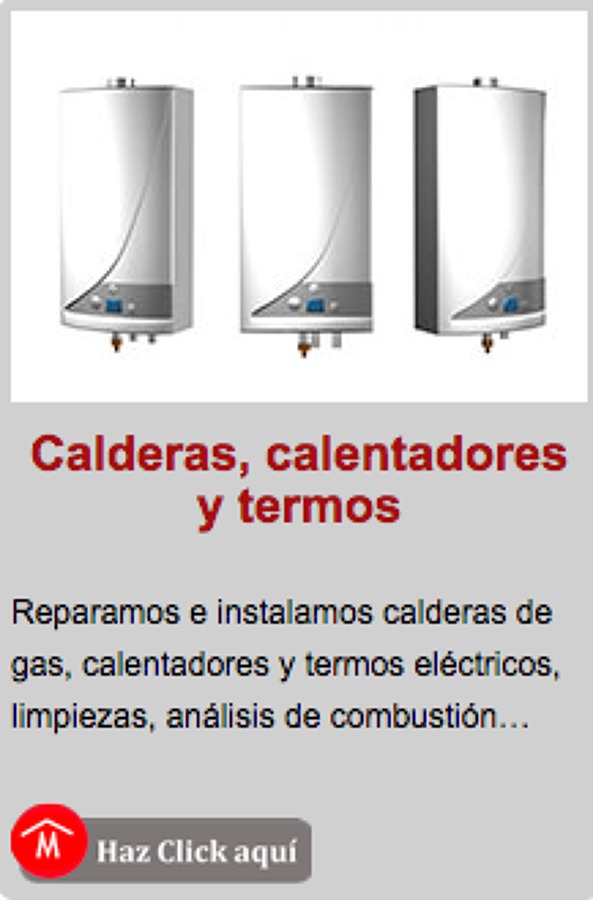 REPARACION DE CALENTADORES, CALDERAS Y TERMOS
