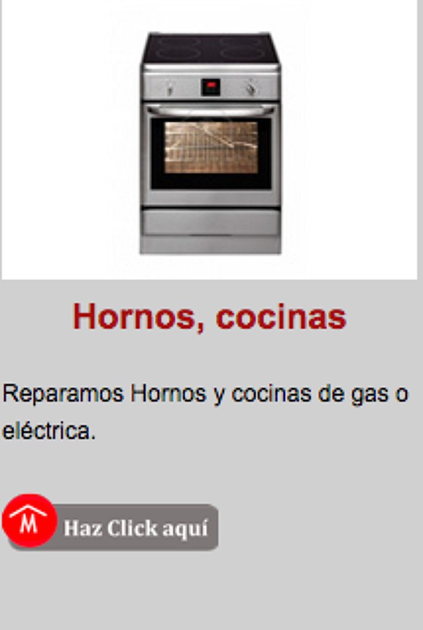 REPARACION DE HORNOS Y COCINAS