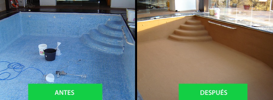 Reparación de piscina con perdidas de agua