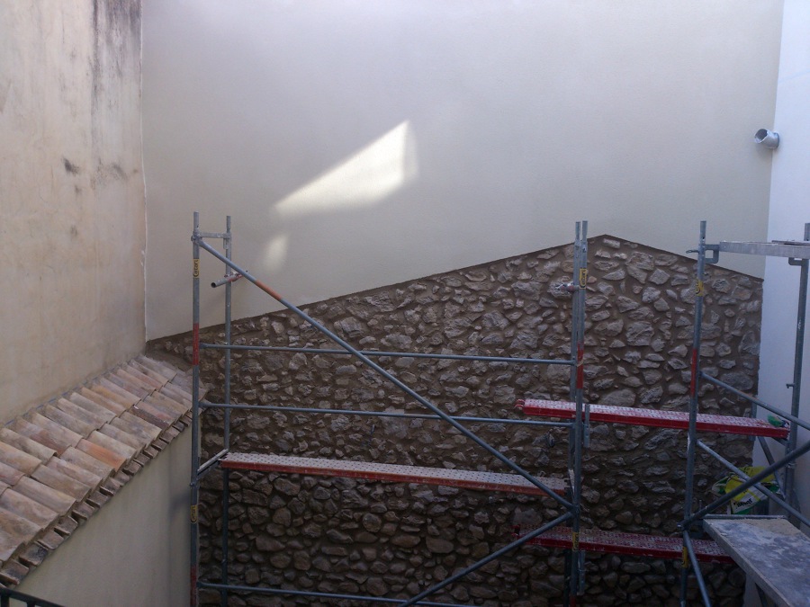 restauracion de pared antigua 