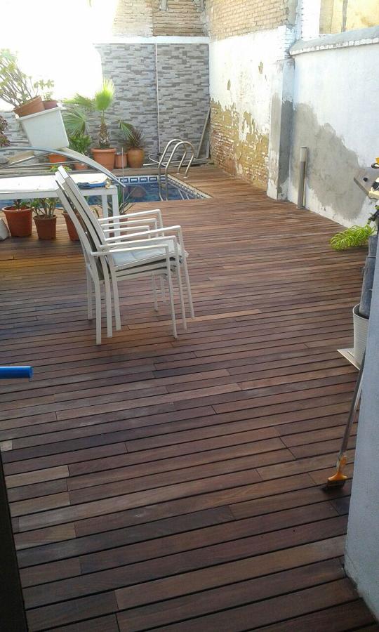 Restauracion de madera IP en terraza