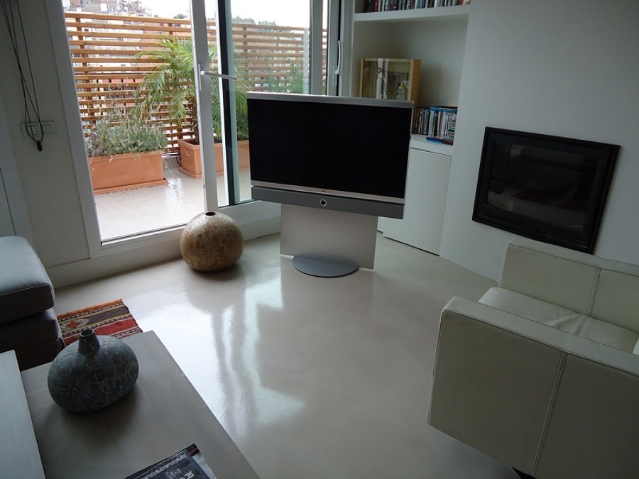 revestimientos cementosos en suelos de salones 