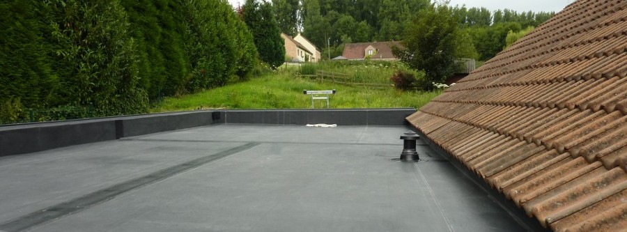 Cubierta hecha con lamina de EPDM