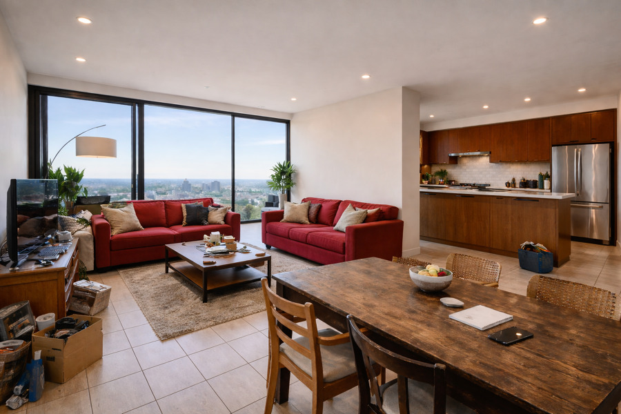 ANTES, de reforma cocina americana, salon