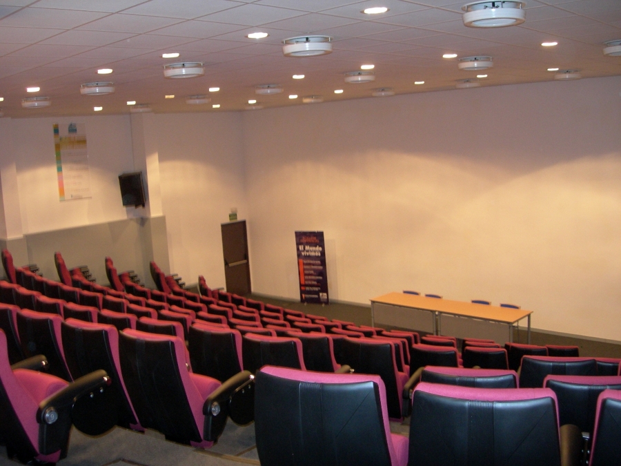 Salón de Actos Rivas, Aire acondicionado e instalación eléctrica completa así como voz y datos.