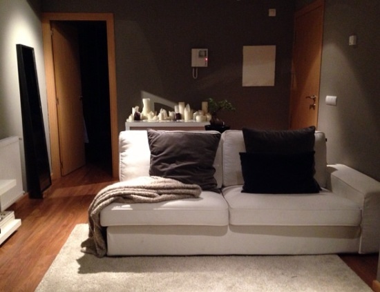 Salón de un ático en Madrid